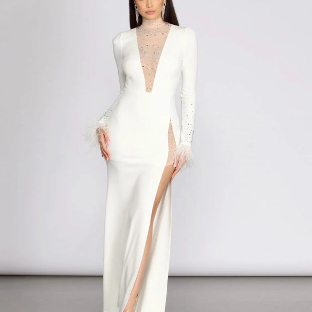 Elegant White Evening Gown